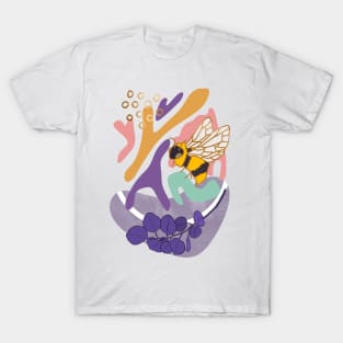 Abstract Shapes and Bees T-Shirt